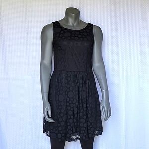 Lauren Conrad Black Polka Dot Dress Size 6